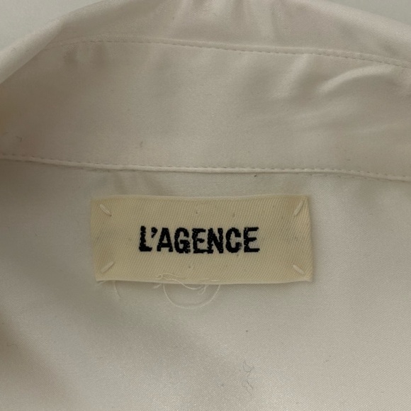 L’AGENCE  * Delisting tonight * Dani Silk Blouse. Size Small. Ivory/White. - Picture 7 of 10